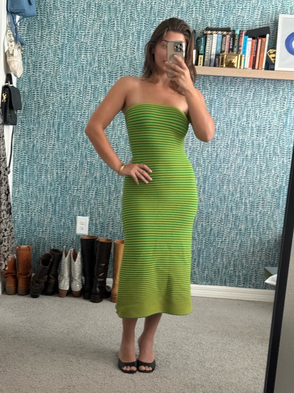 The Wolf Gang Sunmor strapless Maxi Dress